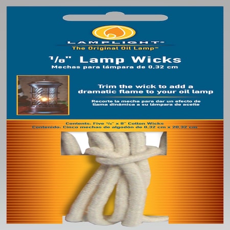 Lamplight Lamplight Farms 1/8 in. X 8 in. L Round Wick Shape Cotton Lamp Wick 5 pk 9997